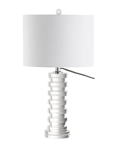 Jonathan Y Designs Sasha 25in Crystal Table Lamp In White