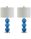 Jonathan Y Designs Set Of 2 Bella 27in Glass Triple-sphere Led Table Lamps