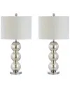 Jonathan Y Designs Set Of 2 Bella 27in Glass Triple-sphere Table Lamps