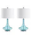 Jonathan Y Designs Set Of 2 Cecile 25.5in Glass Teardrop Table Lamps