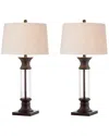 Jonathan Y Designs Set Of 2 Hunter 32in Metal & Glass Led Table Lamps