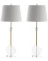 Jonathan Y Designs Set Of 2 Spencer 34in Crystal & Metal Table Lamps