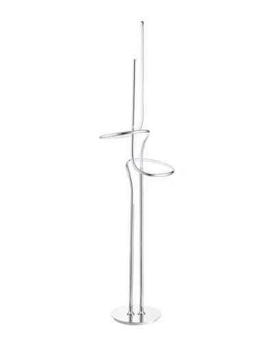 Jonathan Y Designs Sketch 64in Minimalist Dimmable Integrated Led Floor Lamp In Silver