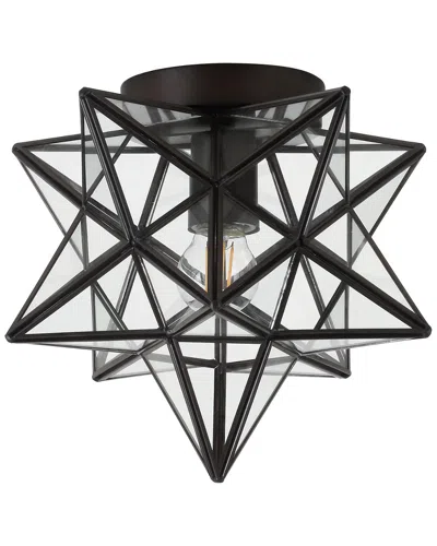 Jonathan Y Designs Stella 9.75in Moravian Star Led Pendant In Black
