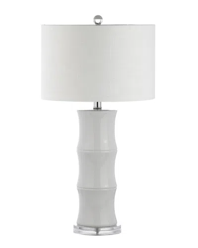 Jonathan Y Designs Tiki 26.5in Ceramic Table Lamp In White
