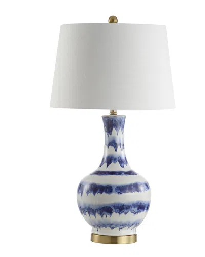 Jonathan Y Designs Tucker 30.5in Led Table Lamp In Blue