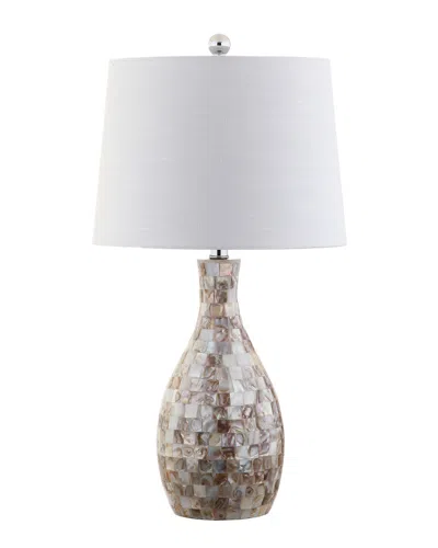 Jonathan Y Designs Verna 26.5in Seashell Led Table Lamp In Multi
