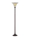 Jonathan Y Designs White Tiffany-style 70in Torchiere Floor Lamp