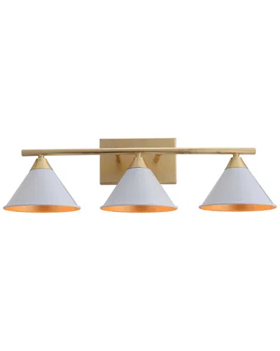 Jonathan Y Designs Yvette 3-light Metal Vanity Wall Light In Gold