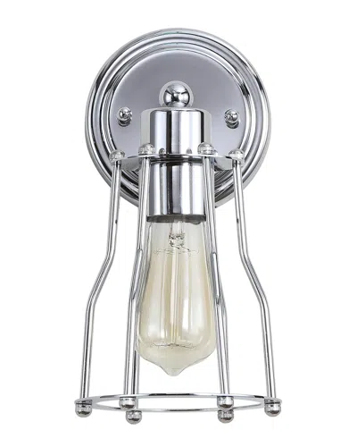 Jonathan Y Designs1-light Evelyn Chrome Vanity Light In Silver