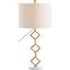 Jonathan Y Diamante 29.5in Modern Gilt Metal With Marble Base Led Table Lamp