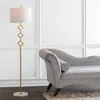 Jonathan Y Diamante 61.5" Modern Gilt Metal With Marble Based Led Floor Lamp