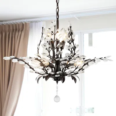 Jonathan Y Diantha 28.5" 7-light Contemporary Bohemian Iron/acrylic Led Pendant In Multi