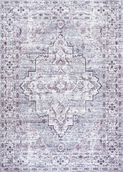 Jonathan Y Didim Boho Gray Medallion Washable Gray/purple 9 Ft. X 12 Ft. Area Rug