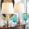 Jonathan Y Dino 21in Set Of 2 Farmhouse Industrial Iron Led Table Lamp With Usb Charging Port