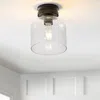 Jonathan Y Domenic 7.75" Metal/glass Led Flush Mount