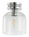 Jonathan Y Domenic 7.75in Metal Bubbled Glass Led Flush Mount