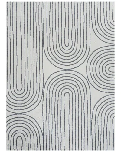 Jonathan Y Doodle Contemporary Glam Geometric Machine-washable Polyester Rug In White