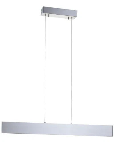 Jonathan Y Draper 32in Dimmable Adjustable Integrated Led Metal Linear Pendant In White