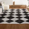 Jonathan Y Draper Classic Geometric Diamond Pattern Area Rug In White/dark Gray