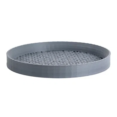 Jonathan Y Drew 6.5" Modern Geometric Indoor Eco-friendly 3d Printed Plant Saucer In Gray
