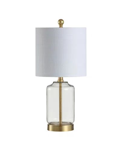 Jonathan Y Duncan 20.5" Glass/metal Led Table Lamp In Clear,brass Gold