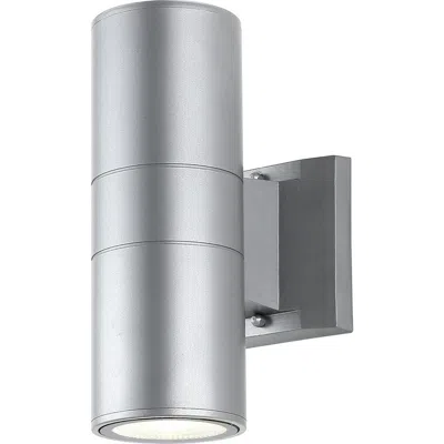 Jonathan Y Duo 2-light Modern Midcentury Cylinder Outdoor Metal/glass Integrated Led Sconce With Upl In Silver