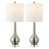 Jonathan Y Dylan 25" Metal/crystal Teardrop Led Table Lamp In Nickel