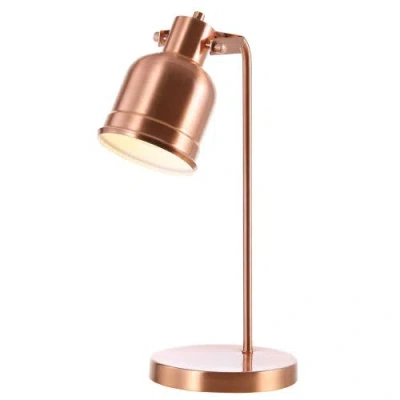 Jonathan Y Edgar 18" Metal Led Task Lamp, Copper