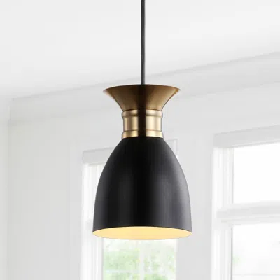 Jonathan Y Edison 5.75" Metal Led Pendant In Black