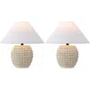 Jonathan Y Effie 18.25" Minimalist Scandinavian Ceramic/iron Hobnail Led Table Lamp
