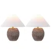 Jonathan Y Effie Minimalist Scandinavian Ceramic/iron Hobnail Led Table Lamp