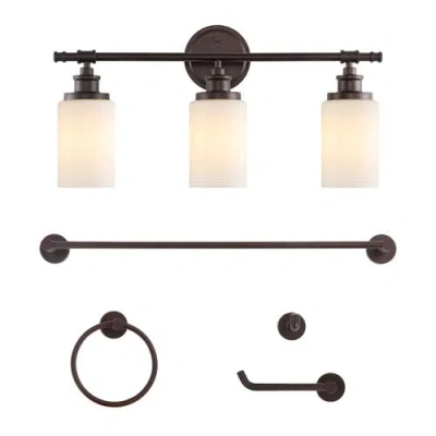 Jonathan Y Egan Vanity Light Set In Black