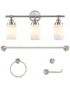 Jonathan Y Egan Vanity Light Set In Silver
