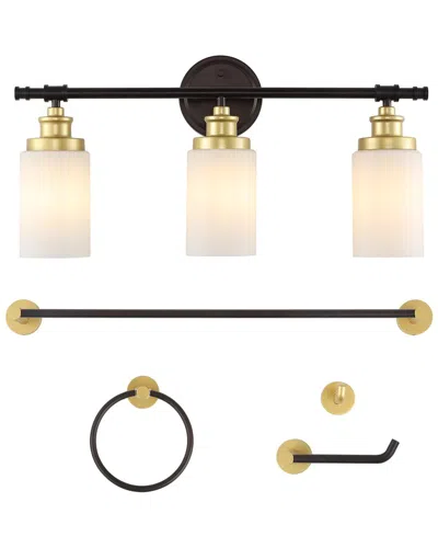 Jonathan Y Egan Vanity Light Set In Black
