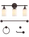 Jonathan Y Egan Vanity Light Set In Black