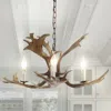 Jonathan Y Eldora 27" Adjustable Resin Antler 3-light Led Chandelier