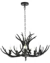 Jonathan Y Eldora 30in 5-light Rustic Led Chandelier In Black