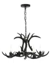 Jonathan Y Eldora 30in 5-light Rustic Led Chandelier In Black