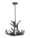 Jonathan Y Eldora 30in 5-light Rustic Led Chandelier In Black