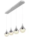 Jonathan Y Elena Led Pendant In Gray