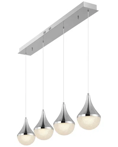 Jonathan Y Elena Led Pendant In Metallic