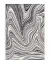 Jonathan Y Eleni Contemporary Glam Abstract Marble Area Rug In Charcoal
