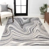 Jonathan Y Eleni Contemporary Glam Abstract Marble Area Rug In Charcoal/cream