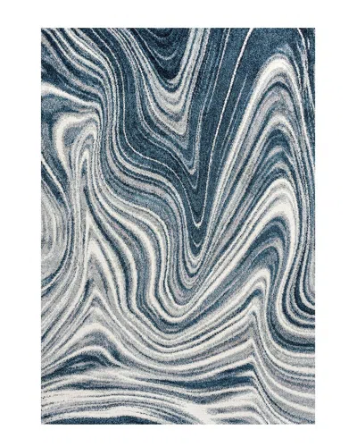 Jonathan Y Eleni Contemporary Glam Abstract Marble Area Rug In Turquoise
