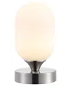 Jonathan Y Eli 8in Modern Iron Rechargeable Integrated Led Table Lamp In Nickel