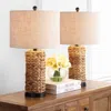 Jonathan Y Elicia 25" Sea Grass Led Table Lamp (set Of 2)