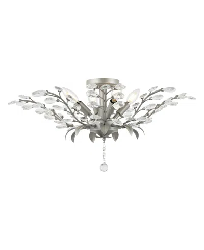 Jonathan Y Elisana 26" 4-light Contemporary Bohemian Iron, Acrylic Led Semi Flush Mount