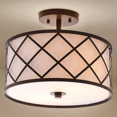 Jonathan Y Elizabeth 13.25" Metal Led Flush Mount In Black