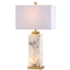 Jonathan Y 27.5in Elizabeth White & Gold Leaf Table Lamp In White/gold Painting